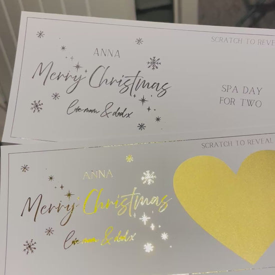 Foiled Christmas Gift Tickets