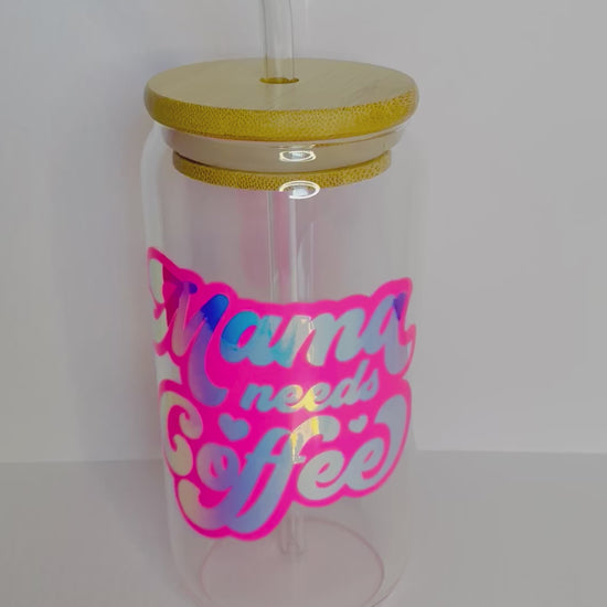 Mum needs Coffee Glass Libby Cup