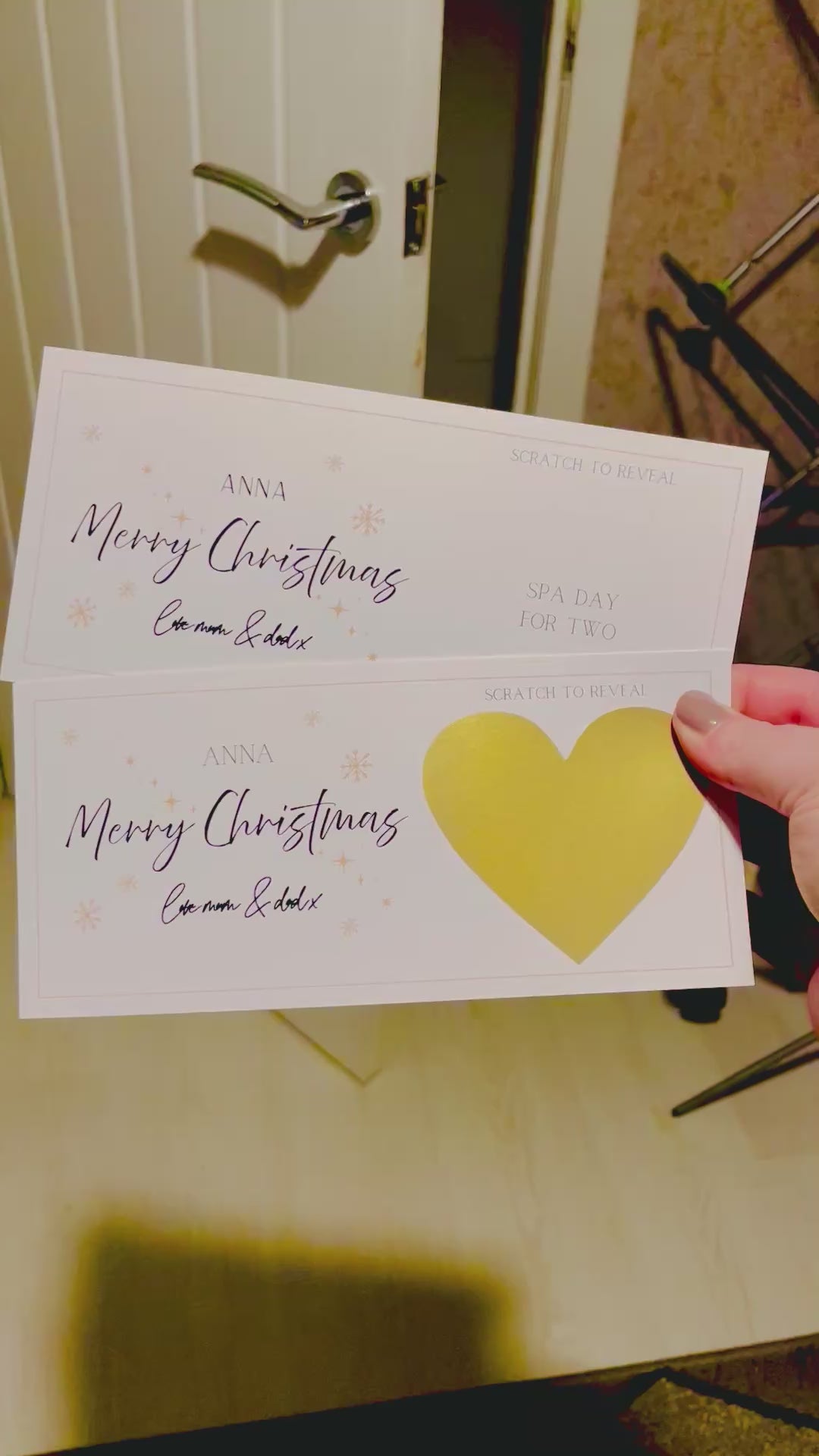 Printed Christmas Gift Tickets