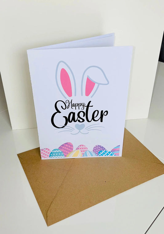 Easter Card with Bunny Ears - Firtina Creations